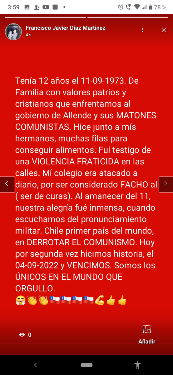 Francis28192809's tweet photo. VIVA CHILE LIBRE MIERDAAAAAA EL 62%, Bío Bío, Ejército, FFAA, Ciper, 11 de septiembre, Perú, Teillier, Golpe de Estado, Macaya, Desbordes #Sismo #boricinternado #ChaoMascarilla #GolpeDeEstado #KingCharlesIII #BASTA #RechazoOtroProceso #Rechazo RT https://t.co/4JlVIM1Ohv