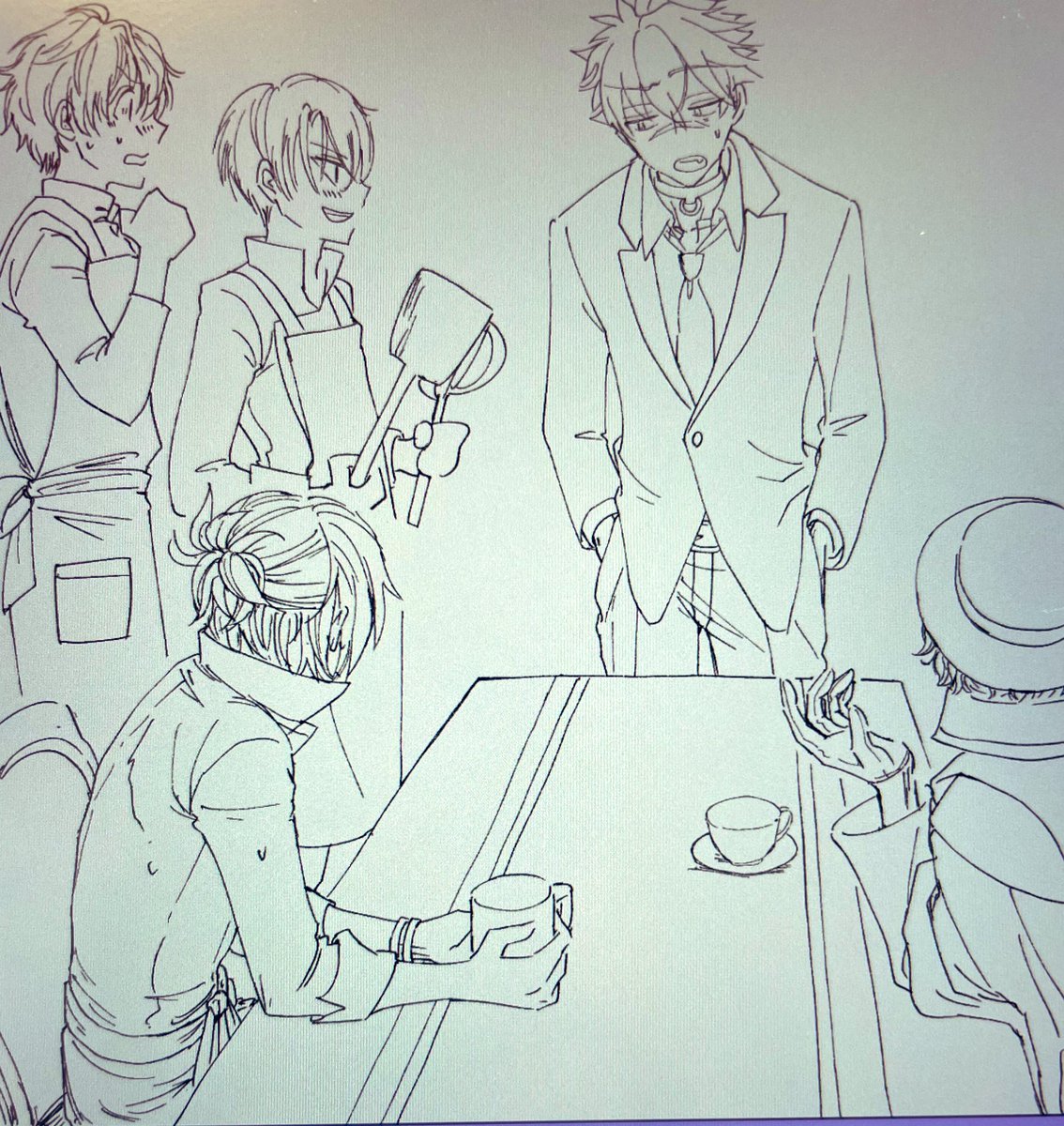 線画で力尽きる今日この頃です R の漫画