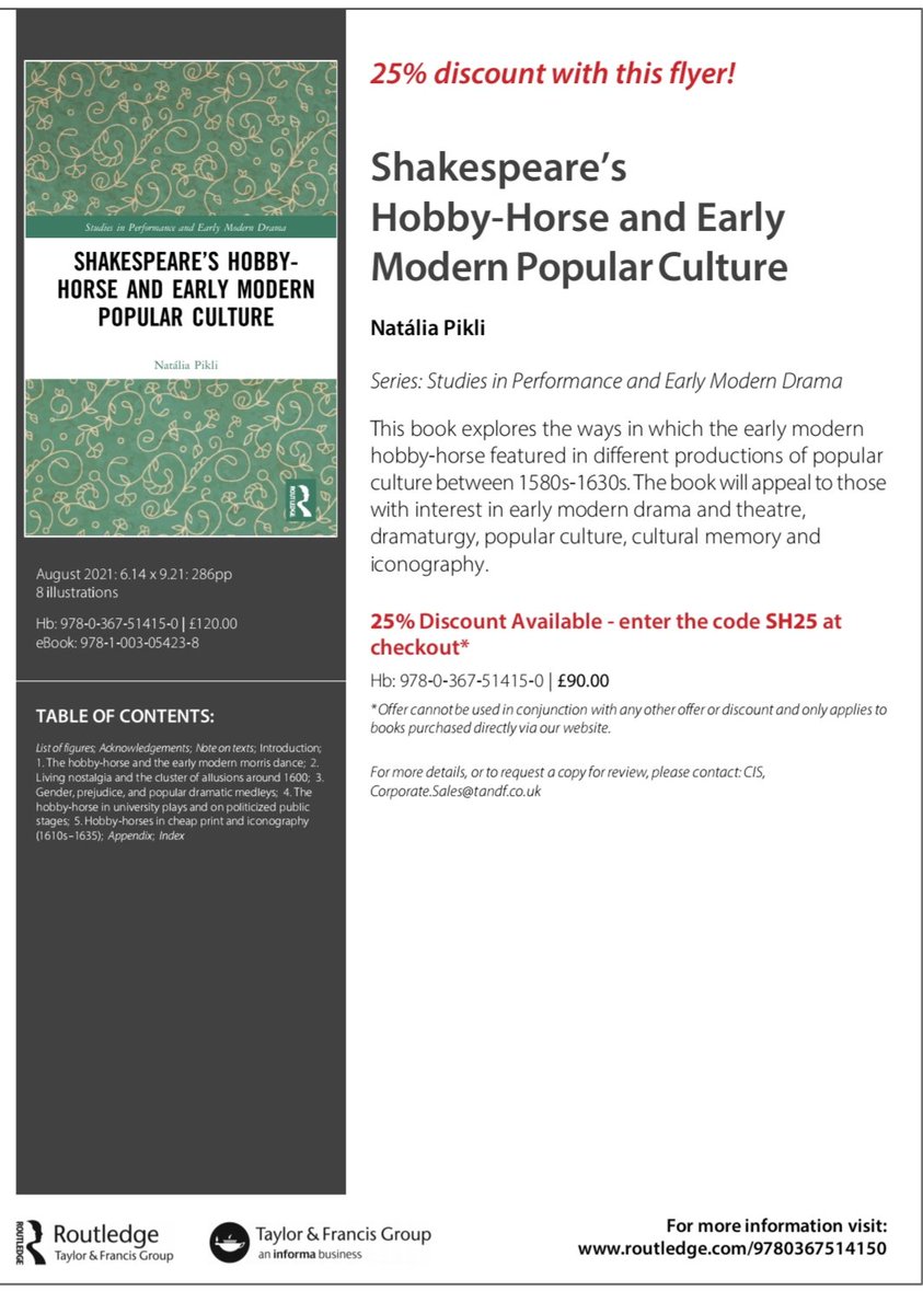 Shakespeare's Hobby-Horse and Early Modern Popular Culture Natalia Pikli  9780367514150 