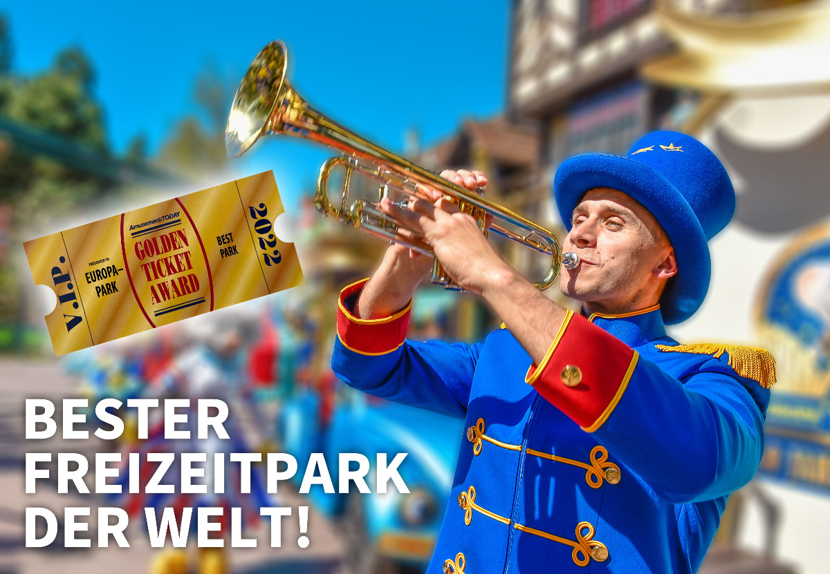 europa_park's tweet photo. 📣 Zum achten Mal in Folge wird der #EuropaPark zum besten Freizeitpark der Welt gewählt! 🥳 Der #GoldenTicketAward wird von der US-Fachzeitschrift @amusementtoday nach einer Abstimmung von Experten und Enthusiasten aus der ganzen Welt verliehen. https://t.co/8yAiRIAZIZ