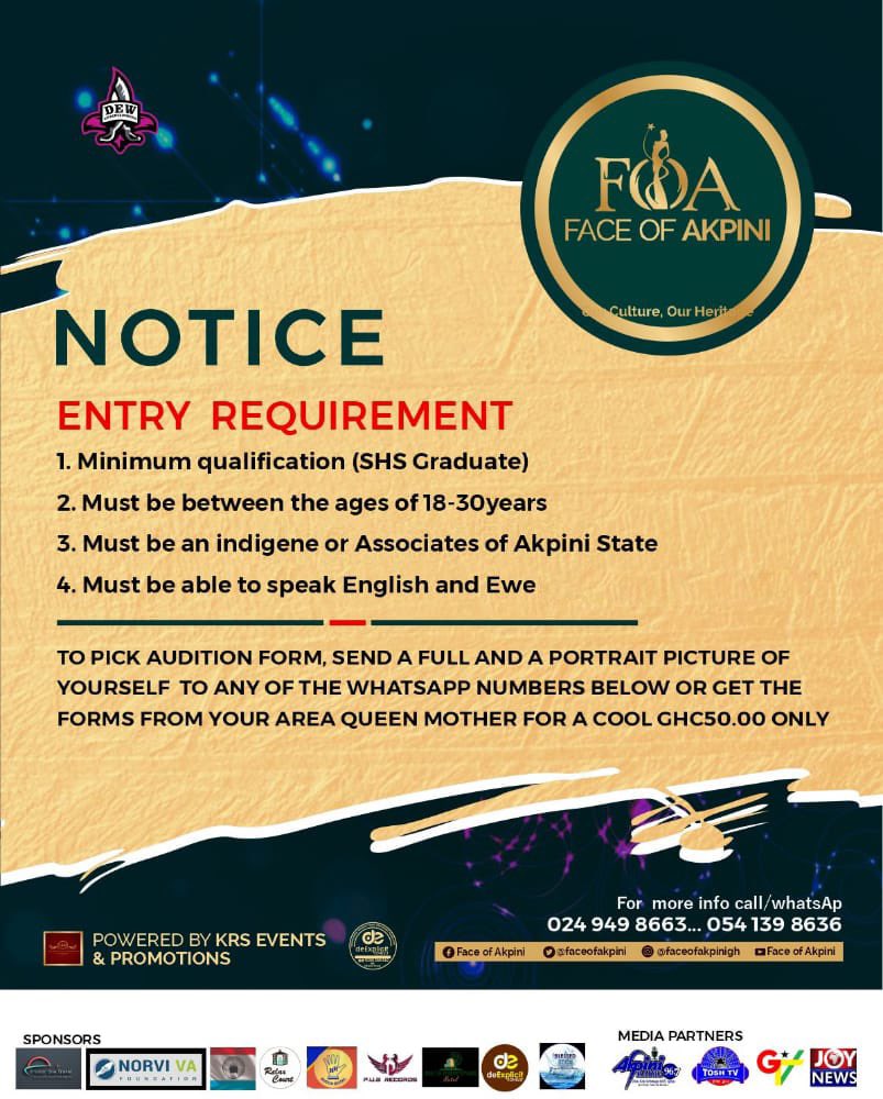 cee_wayo's tweet photo. Pick up your audition form now to start that big dream https://t.co/Z0MKj5muCu