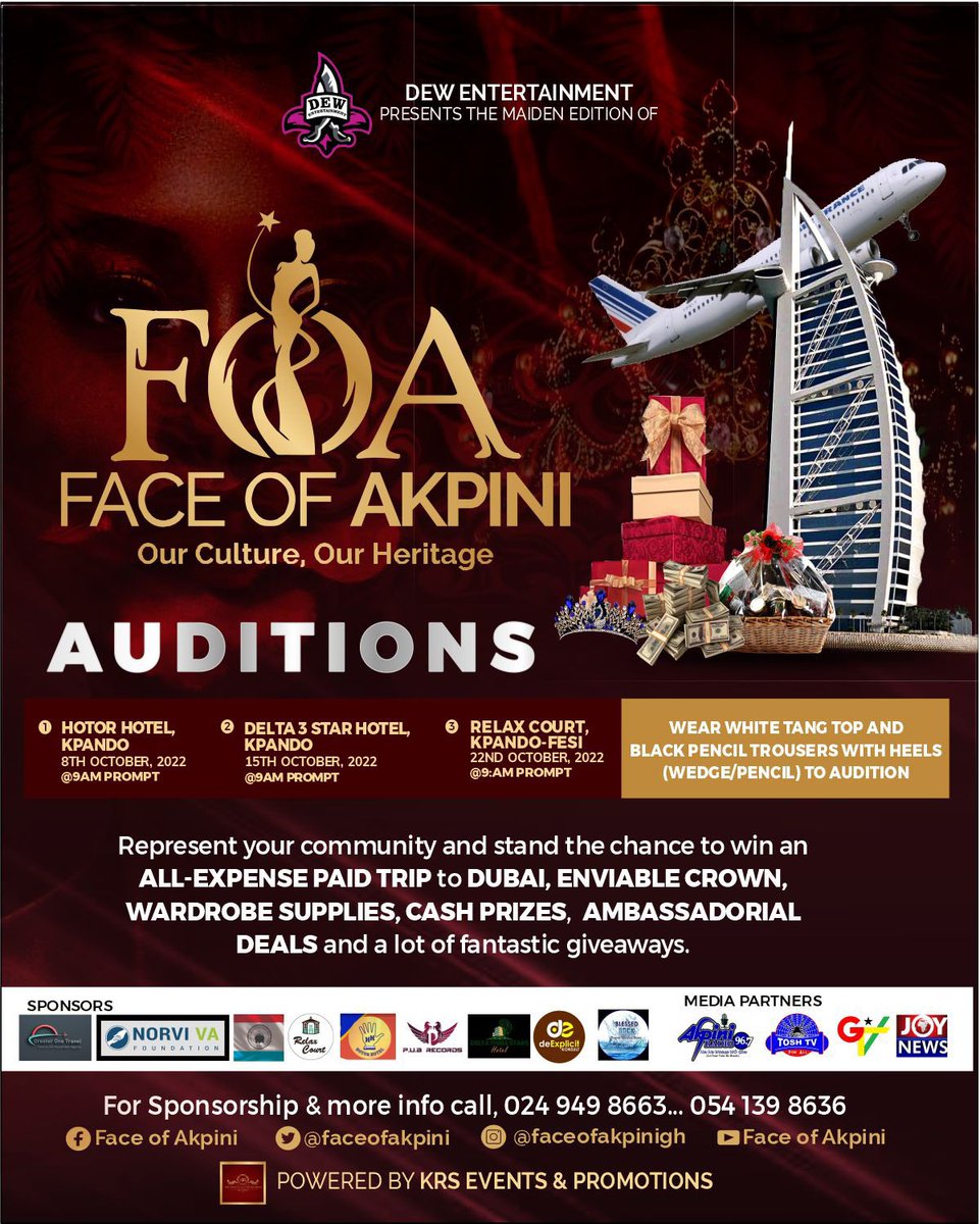 cee_wayo's tweet photo. Pick up your audition form now to start that big dream https://t.co/Z0MKj5muCu