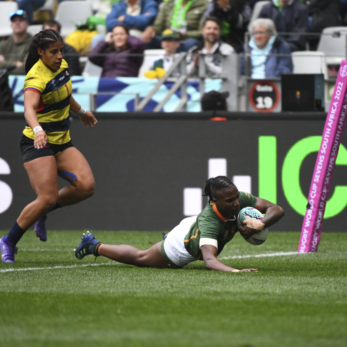 WomenBoks's tweet photo. Reliving last night’s win like 💚
#ItIsPersonal #RWC7s https://t.co/gpEfxkTO24