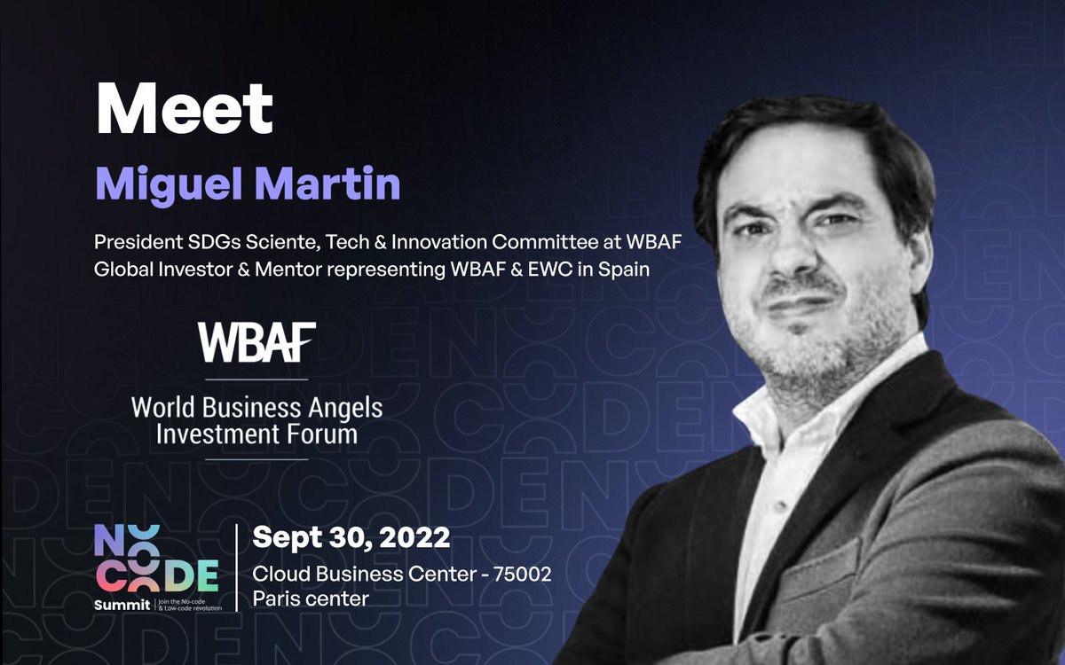 miguel34martin's tweet photo. Honored to be invited as #speaker for talking about  #NOCODE #INVESTMENT  LANDSCAPE, TRENDS &amp; OPPORTUNITIES at 🇪🇺 #NOCODESUMMIT #event in Paris 🇫🇷 29/30SEP https://t.co/ygA3KsKAfw

Looking forward to meeting with fellow #speakers &amp; the global #lcnc #lowcode #citizendev #community https://t.co/Wi0DoeuOzX