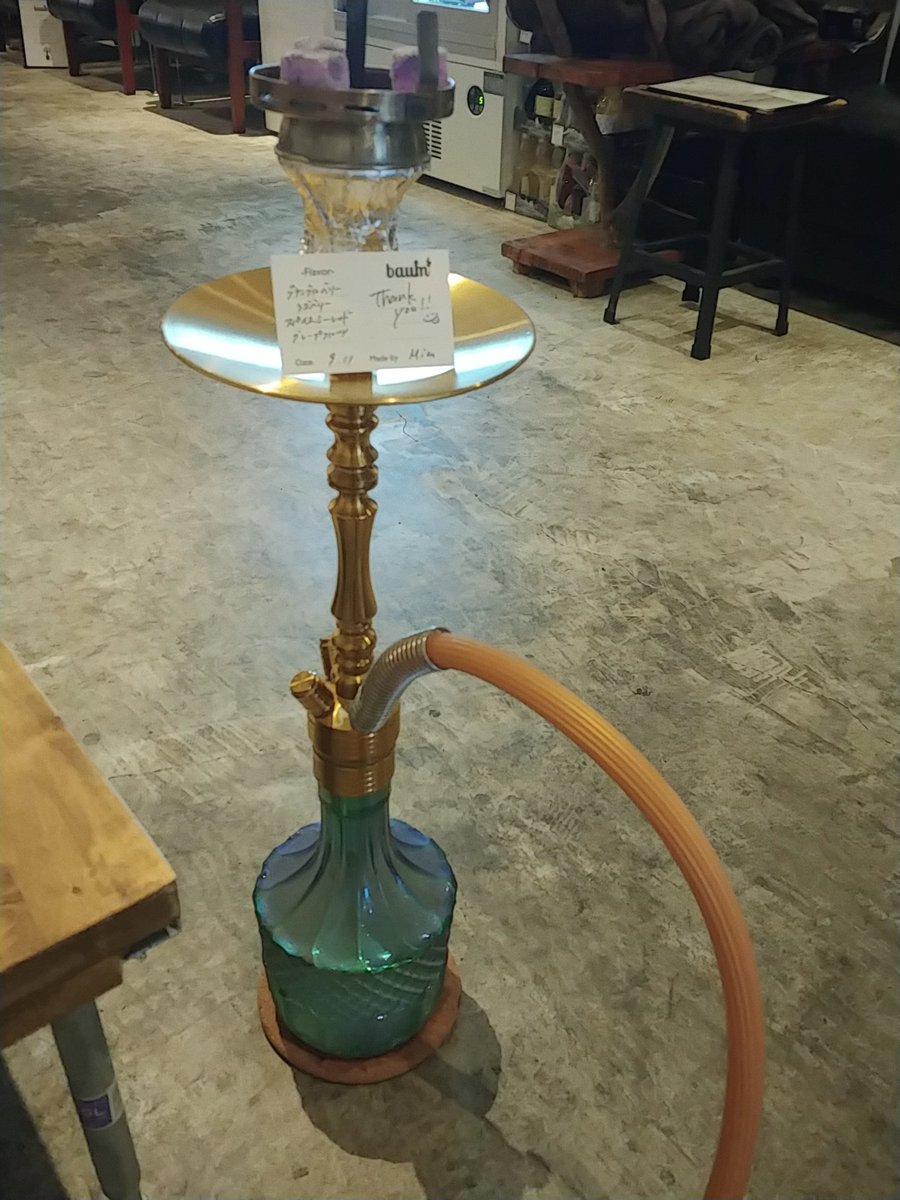 gj8876's tweet photo. One the best shisha in Tokyo. The best if you  you are into dark leaves. Mion-san and shio-san's shishas are amazing https://t.co/fQ08f07LHW