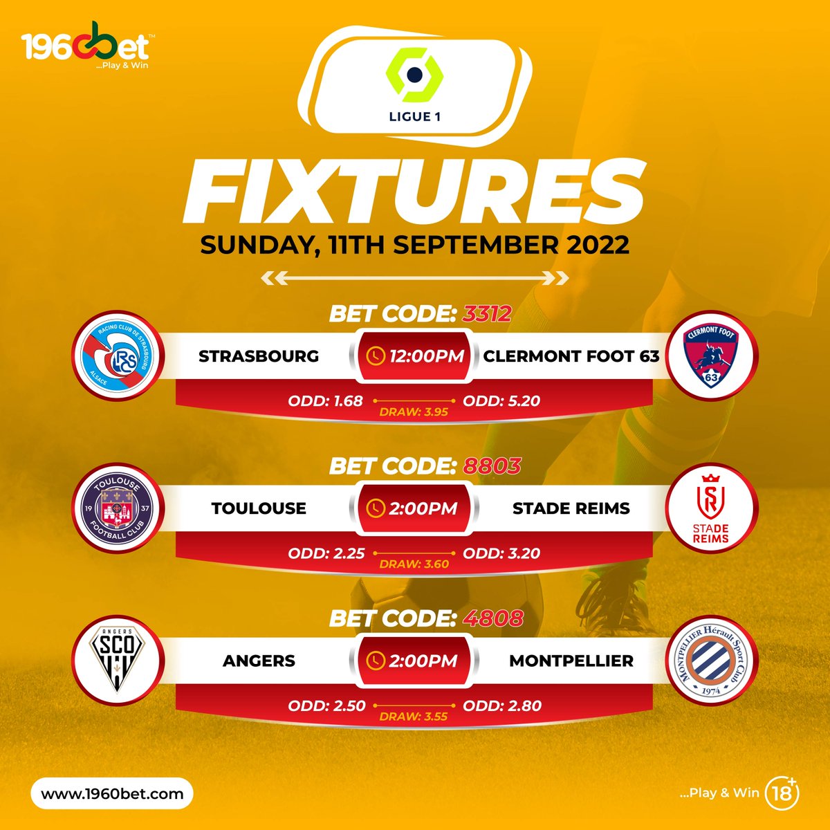 1960BetSupport's tweet photo. #FOOTBALL🏆⚽

#Sundayfixtures

BET NOW on https://t.co/6yYHPke8Ll
MOBILE APP ALSO AVAILABLE
Mobile App Down 👇
https://t.co/yWrnd56Bs6
Play Responsibly 🔞

#playandwin #1960Bet #LaLiga #SerieA #Ligue1 #Superlig #football #sports #odds #fixtures https://t.co/ilMXeB7MWZ