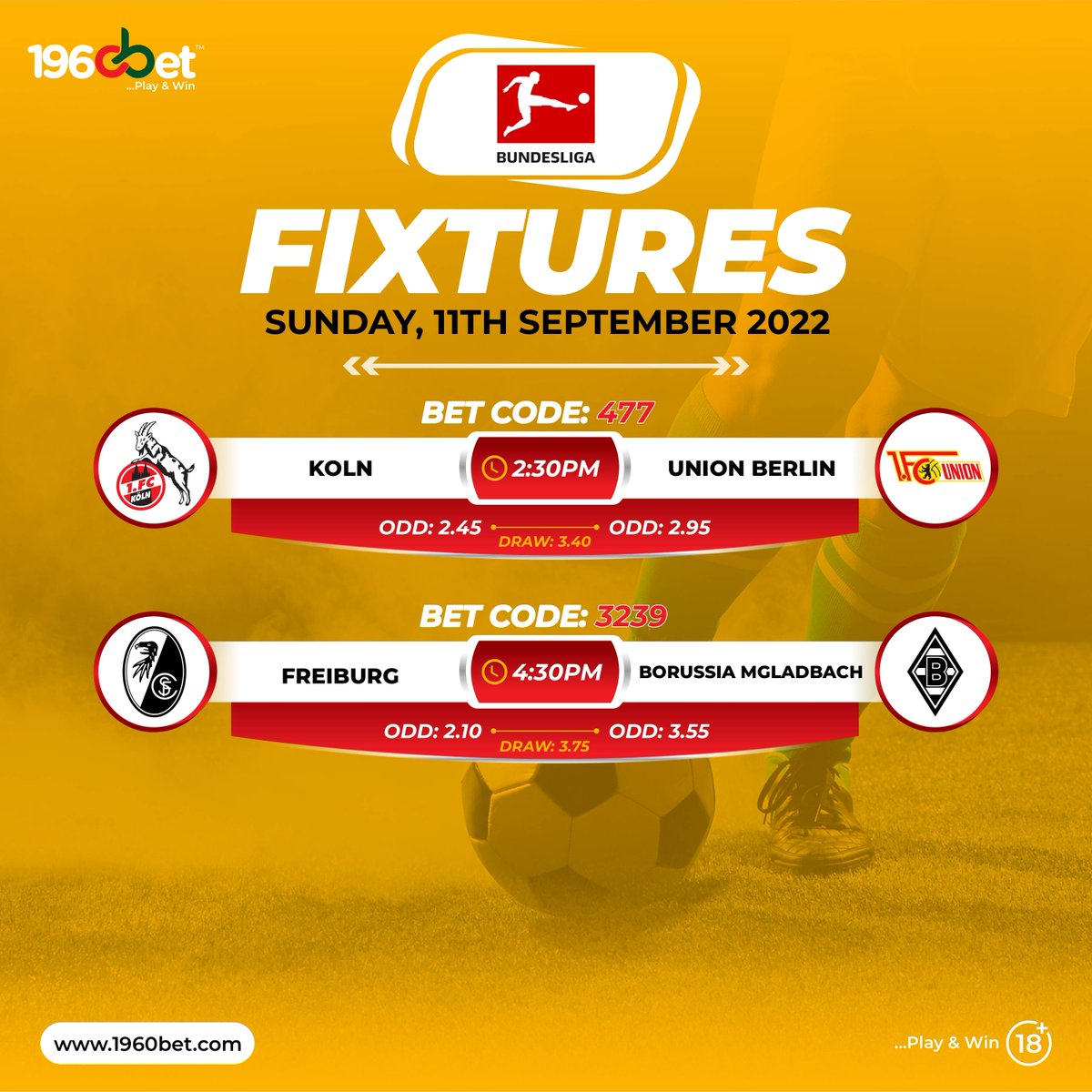 1960BetSupport's tweet photo. #FOOTBALL🏆⚽

#Sundayfixtures

BET NOW on https://t.co/6yYHPke8Ll
MOBILE APP ALSO AVAILABLE
Mobile App Down 👇
https://t.co/yWrnd56Bs6
Play Responsibly 🔞

#playandwin #1960Bet #LaLiga #SerieA #Ligue1 #Superlig #football #sports #odds #fixtures https://t.co/ilMXeB7MWZ