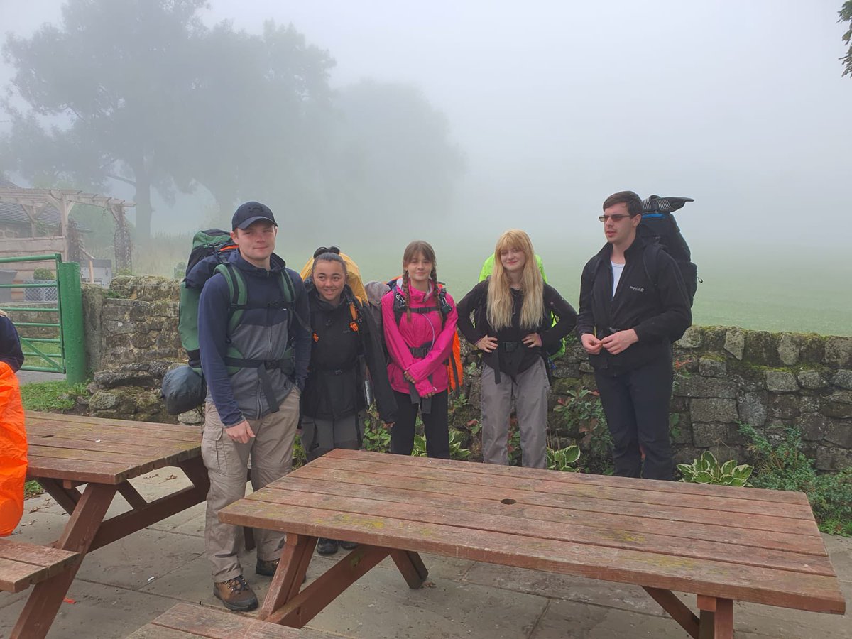 KC_DofE's tweet photo. Foggy start for year 13 this morning on the final day of their practice expedition @KingsthorpeCo but they are ready to go. https://t.co/FQlJjaxPNd