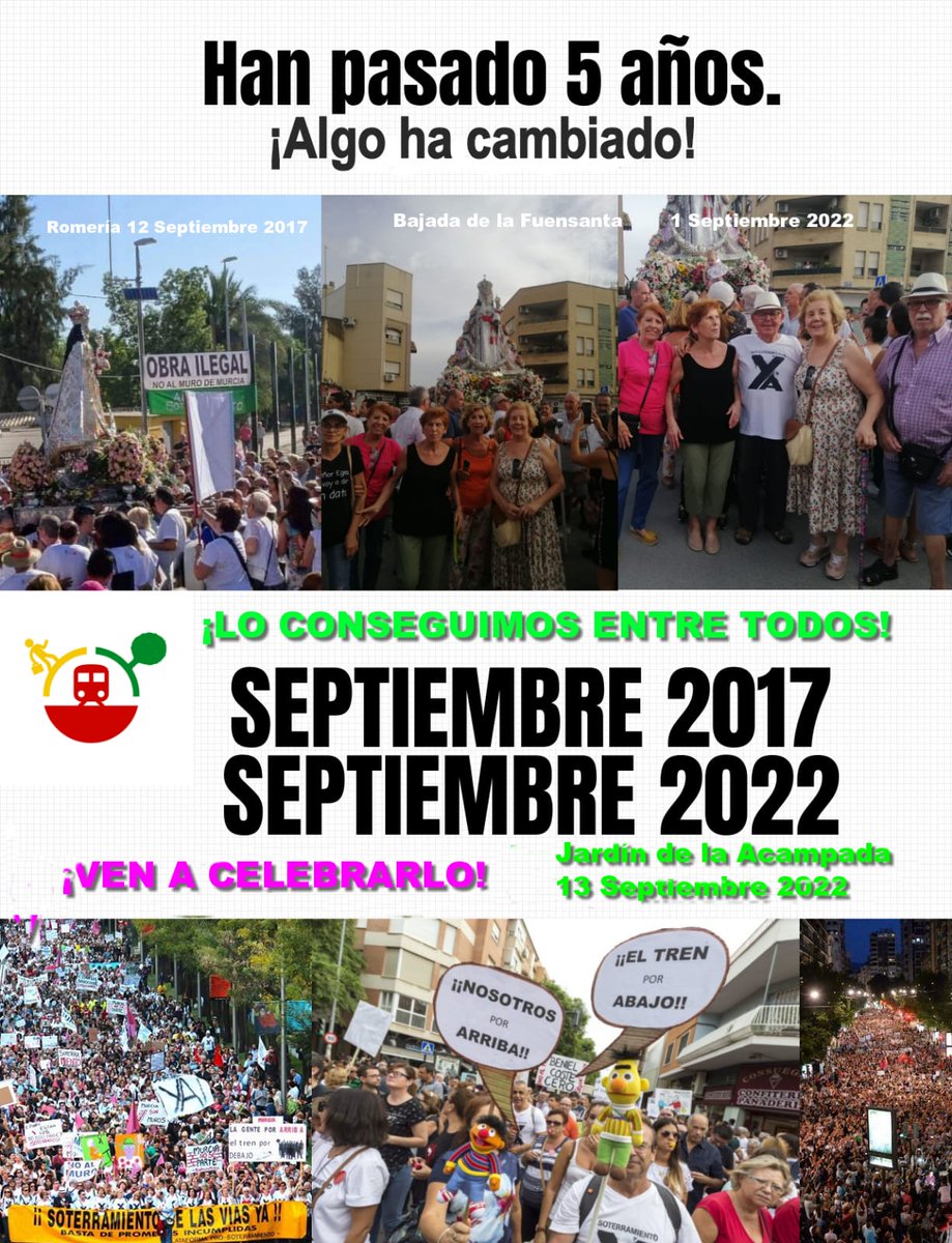 JORNADA DE CONVIVENCIA VECINAL EN #ALasVias. ROMERIA 2022

Actuaciones musicales, paella familiar, etc... 🎶💃🕺🥘🍻

Programa aquí 👇👇👇 RT 🙏

#MurciaLibreDeMuros