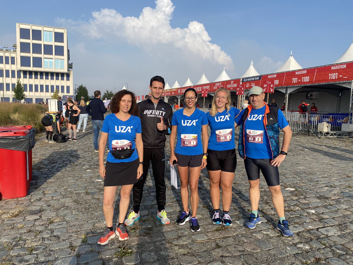 Griet_EM's tweet photo. (Part of) UZA multidisciplinary team ready to hit the relay Marathon of Antwerp! Running for life after stroke in young patients #UZAfoundation #uza #run4stroke #antwerpmarathon @UZAnieuws https://t.co/eK5Ny0ijWr
