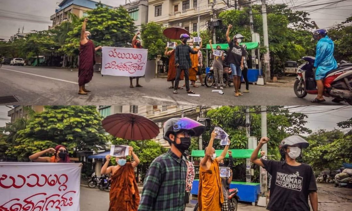 ActivistLittle's tweet photo. Anti-coup revolutionary guerrilla strike in somewhere in Mandalay.

#2022Sept11Coup #AcceptNUGRejectMilitary #WhatsHappeningInMyanmar https://t.co/yPTscAlCwd