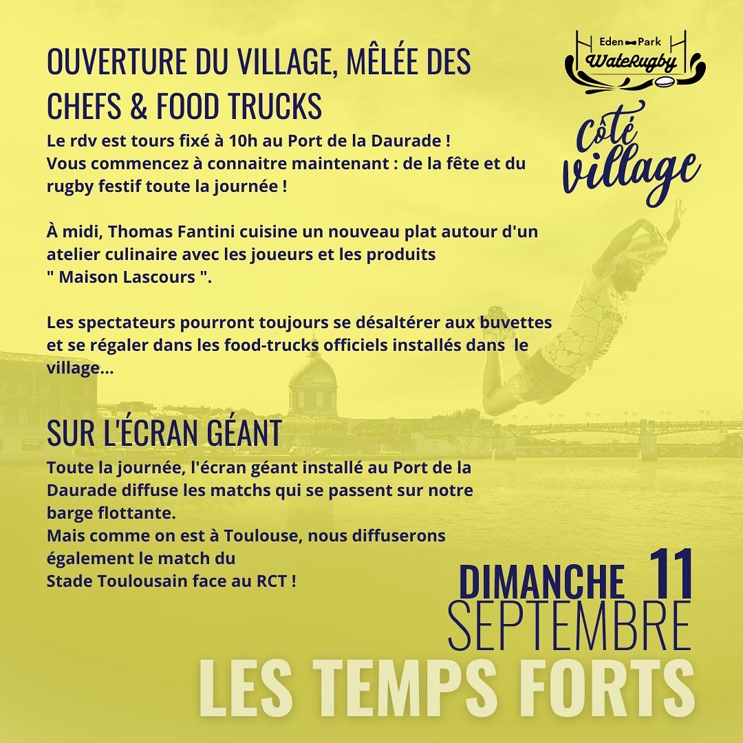 WateRugby's tweet photo. Day 4 ✅

C’est déjà le dernier jour du WateRugby 😭

Vous avez le programme, il manque plus que votre présence sur le village pour faire de cette dernière journée quelque chose d’inoubliable 🤩

A toute 😉 https://t.co/GEEsNcho1z