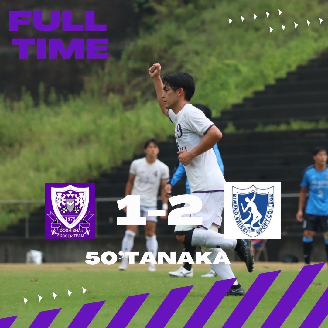 We_are_DUSC's tweet photo. 関西学生サッカーリーグ後期第1節
9/10(土) 15:00K.O.
vsびわこ成蹊スポーツ大学
@上富田スポーツセンター
●1-2(0-1)
得点:田中
#共創
#2022共創
#同志社大学
#同志社大学サッカー部
#同志社大学体育会サッカー部
#dusc
#dusb https://t.co/yn2jliWmHx