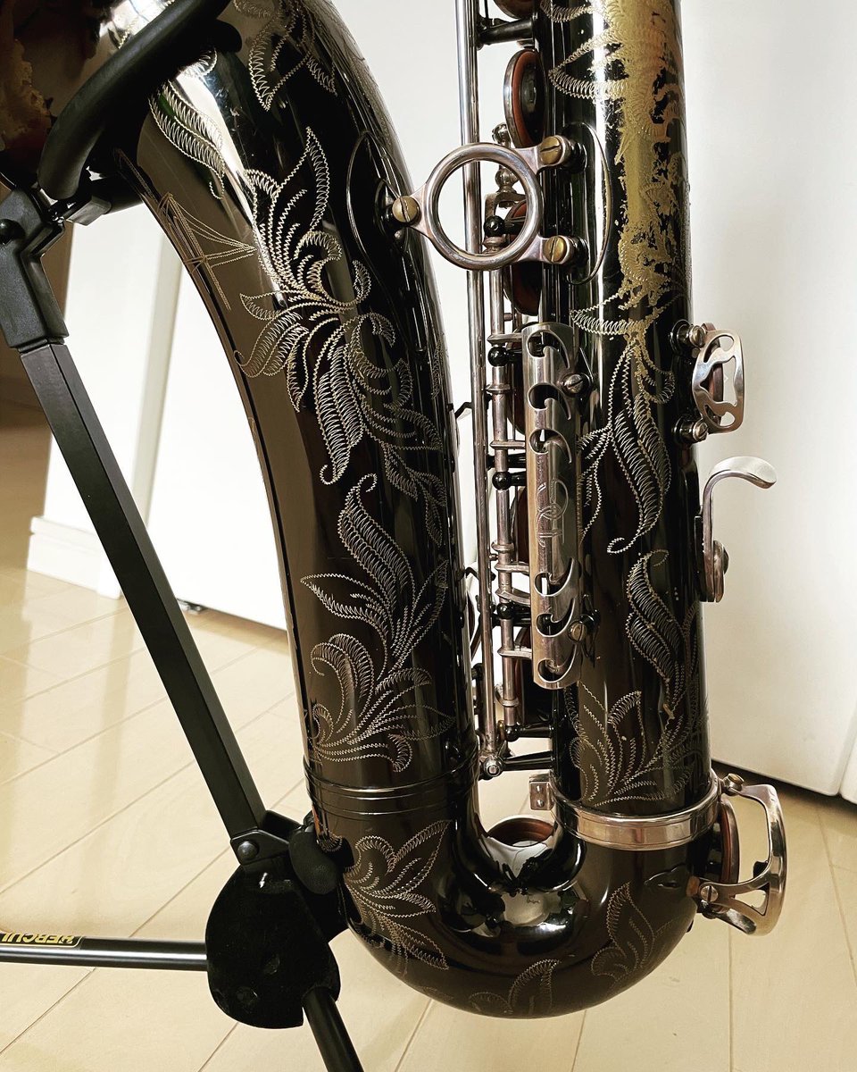 hata_vyond's tweet photo. 夜中にテンション上がって楽器ポチりました🎷✨
憧れの黒いサックス〜⤴️
ちなみにブラックニッケルといいます←
なんか最近音楽アカウントみたいになってきてるな〜🤣
ちゃんとお仕事もやっております(笑)

#デイブガーデラ
#ニューヨークシリーズ
#テナーサックス https://t.co/TpWW0ini4Q