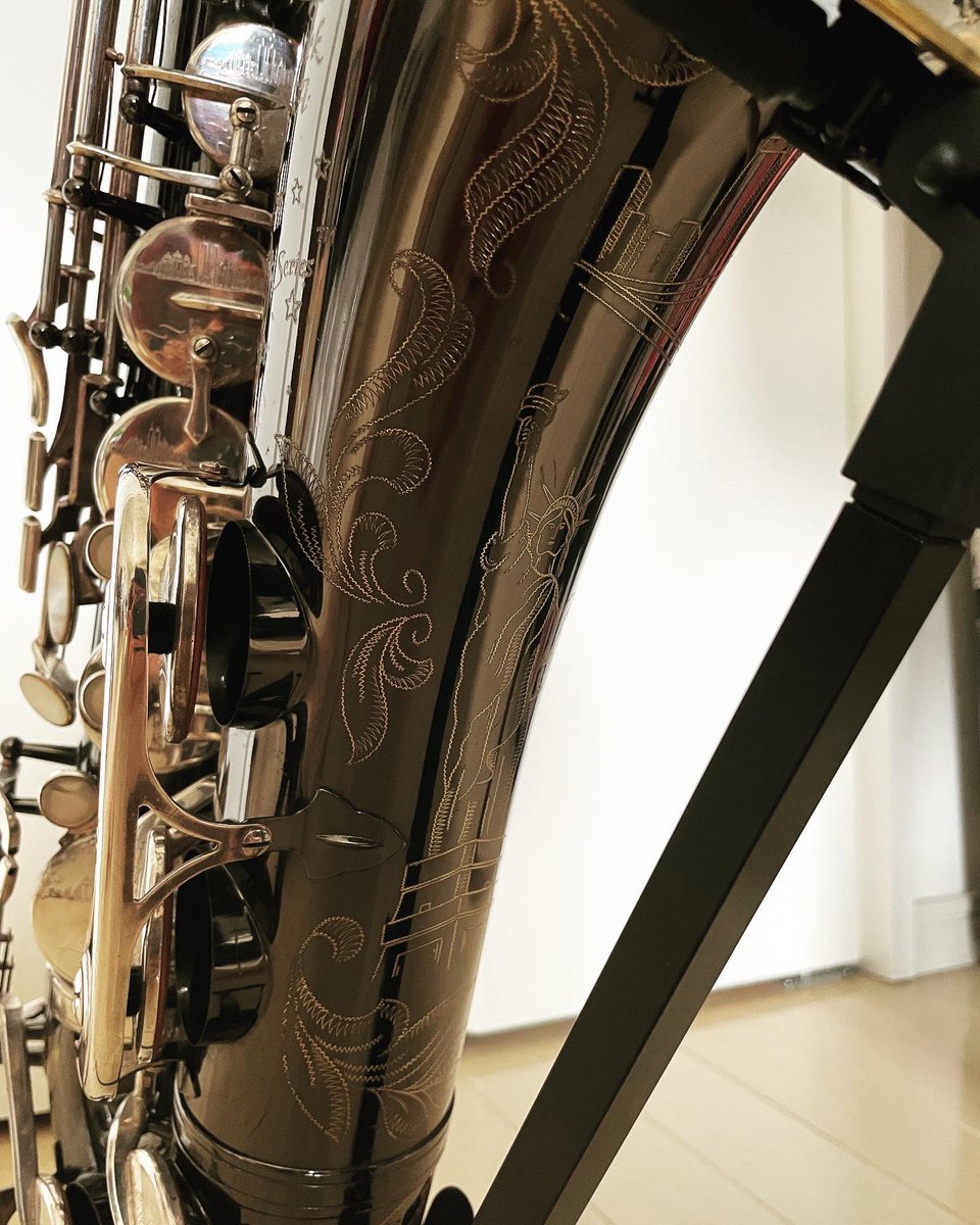 hata_vyond's tweet photo. 夜中にテンション上がって楽器ポチりました🎷✨
憧れの黒いサックス〜⤴️
ちなみにブラックニッケルといいます←
なんか最近音楽アカウントみたいになってきてるな〜🤣
ちゃんとお仕事もやっております(笑)

#デイブガーデラ
#ニューヨークシリーズ
#テナーサックス https://t.co/TpWW0ini4Q