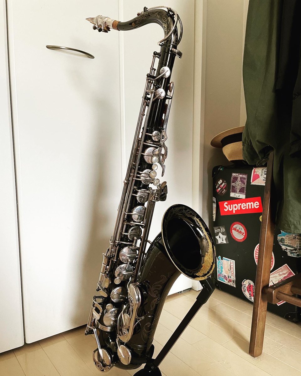 hata_vyond's tweet photo. 夜中にテンション上がって楽器ポチりました🎷✨
憧れの黒いサックス〜⤴️
ちなみにブラックニッケルといいます←
なんか最近音楽アカウントみたいになってきてるな〜🤣
ちゃんとお仕事もやっております(笑)

#デイブガーデラ
#ニューヨークシリーズ
#テナーサックス https://t.co/TpWW0ini4Q