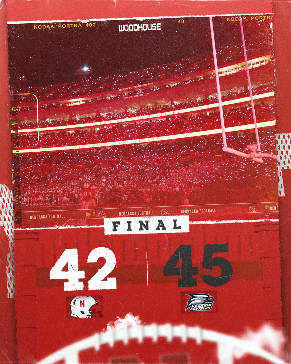HuskerFootball's tweet photo. Final. https://t.co/1RnoEhfabf