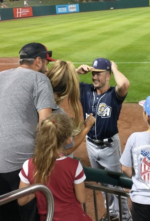 michaelmethvin's tweet photo. Since Makayla had her own game on Thursday, she didn't get to watch her favorite player and pitching idol @KevinKopps throw for the @missionsmilb on his only trip to @SpfdCardinals.  But tonight she got her glove autographed by him! A class act and great role model. #HappyEnding https://t.co/iPYVgjQIwE