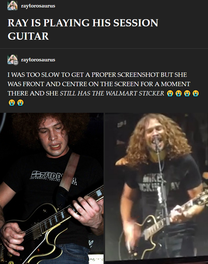 placeafterthis's tweet image. reposting it here so you can understand the GRAVITY of how important his session guitar is