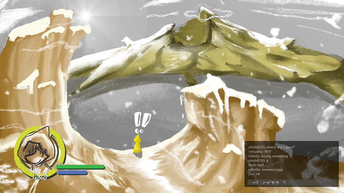'Huni World'

HENLLLOOOO! 
I made concept art and this was my process. I partially want to be a part of game development since I'm an IT student. 

AAAAAAAAAAAAAAAA A

#conceptart 
#Mountain 
#art 
#gamedev 
#HeadsUpDisplay
#snow
