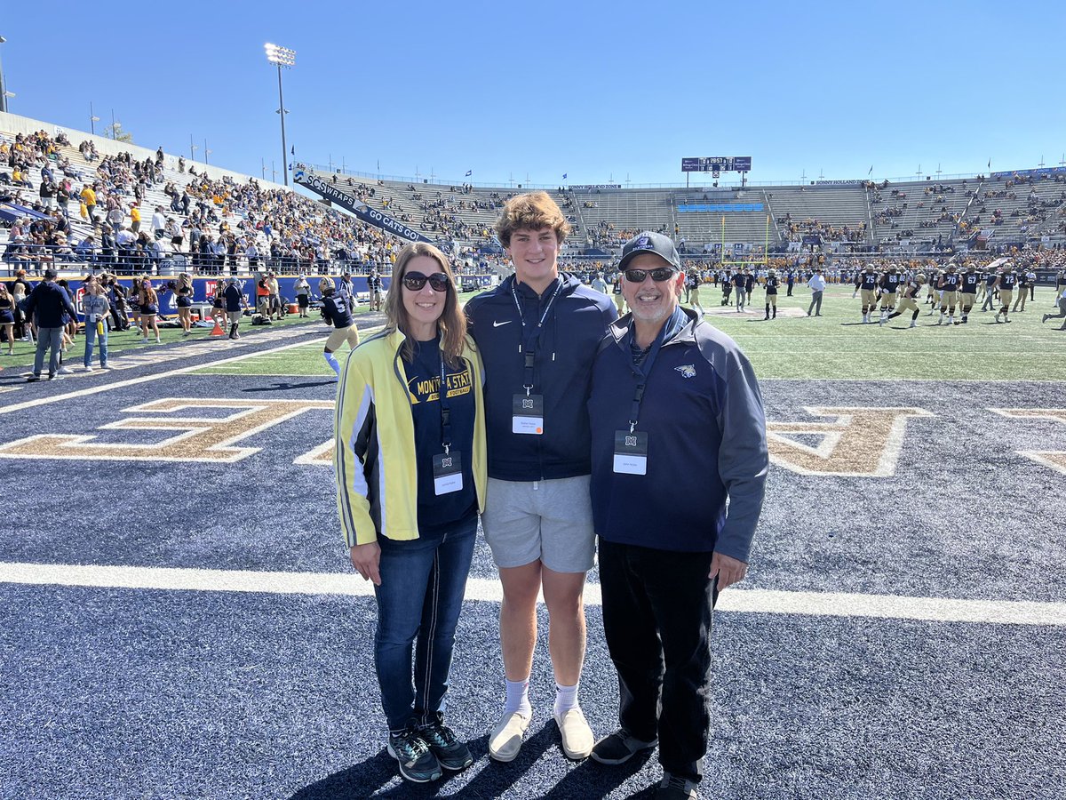 Thank you <a href="/MSUBobcats_FB/">Montana State Football</a> for the visit today, really enjoyed the game <a href="/CoachArmy/">Brian Armstrong</a> <a href="/CoachBap/">Nick Jean-Baptiste</a>  <a href="/CoachBobbyDaly/">Bobby Daly</a> <a href="/bvigen/">Brent Vigen</a>