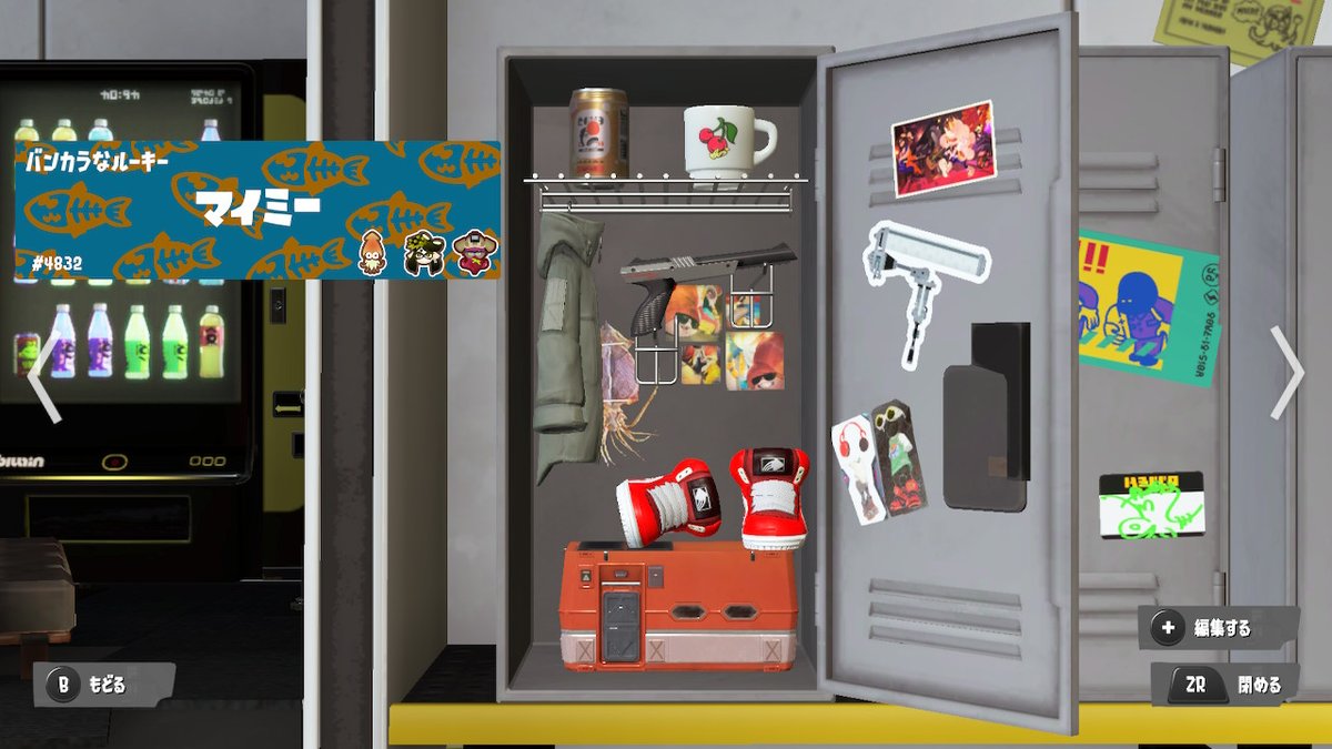 スプラ3楽しんでる(^^)
マイロッカー♪
 #スプラトゥーン3 #Splatoon3 #NintendoSwitch