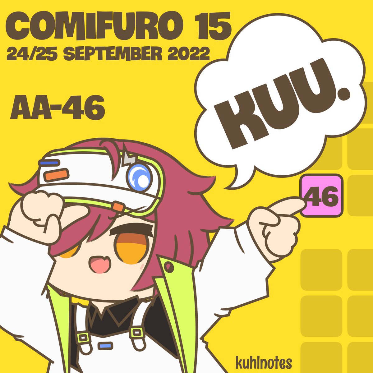 エクシア(アークナイツ) 「Hey guys! I'll be back in Comifuro 15 at」|Kuu.のイラスト