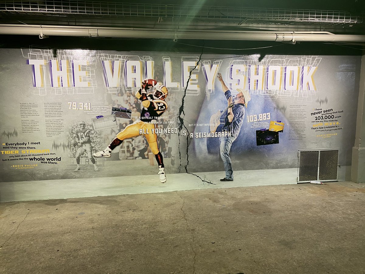 JacquesDoucet's tweet photo. Something new at the entrance of gates 103-106 at @LSUfootball Tiger Stadium. #LSU @garthbrooks https://t.co/FFJRVYLywp