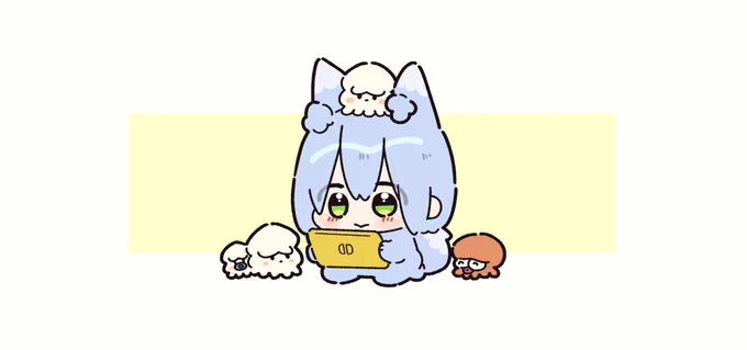ダウンロード中のにゃおちゃん 