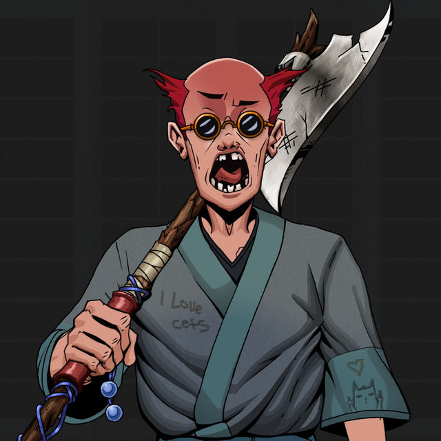 winchoz's tweet image. And the fucking moment we all been waiting for! Mutation is finally here @DegenDojoNFT didnt rug!! and look at this beautiful fking art 🔥 still cant read