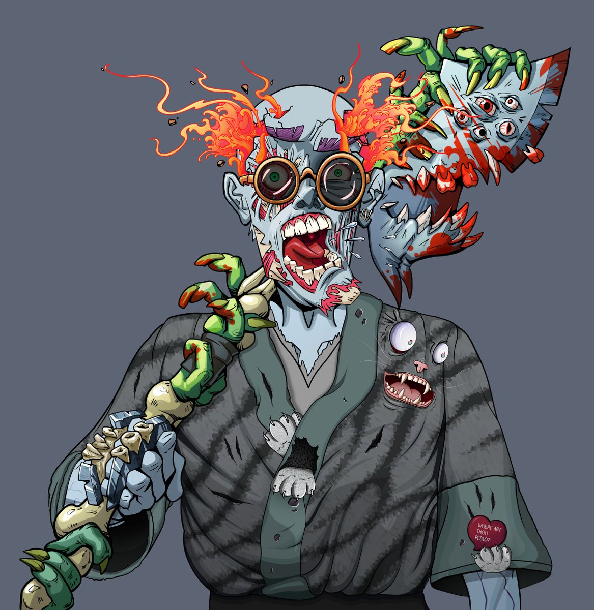 winchoz's tweet image. And the fucking moment we all been waiting for! Mutation is finally here @DegenDojoNFT didnt rug!! and look at this beautiful fking art 🔥 still cant read