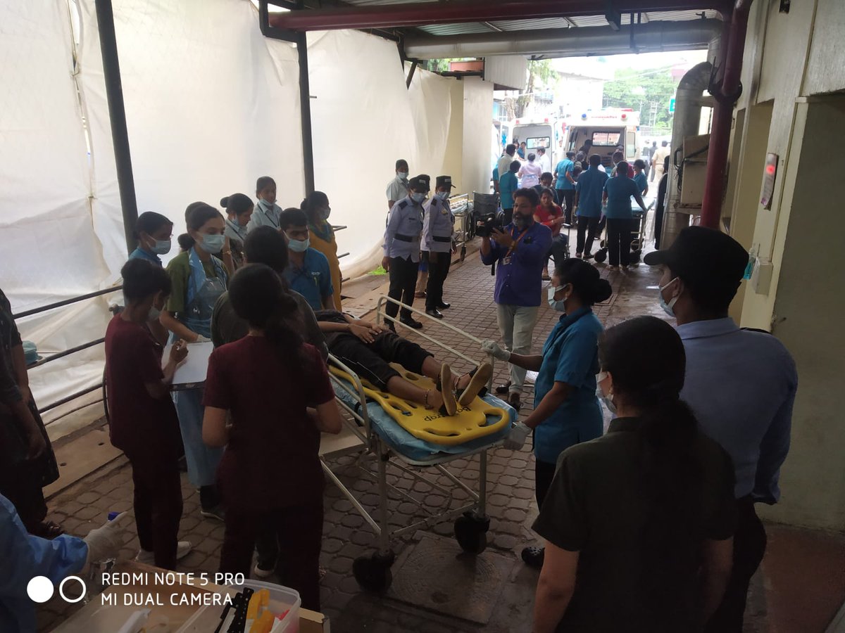 EMDManipal's tweet photo. Disaster mock drill at Emergency Medicine. 
Test and improve capability of the department and hospital by strengthening the relevant policies, plans and protocols. 
Big shoutout to the Administration team. 
Dr Kripa, Dr Deepak and Dr Rakesh taking the lead this time.
@kmc_manipal https://t.co/QAWRxAb8Mj