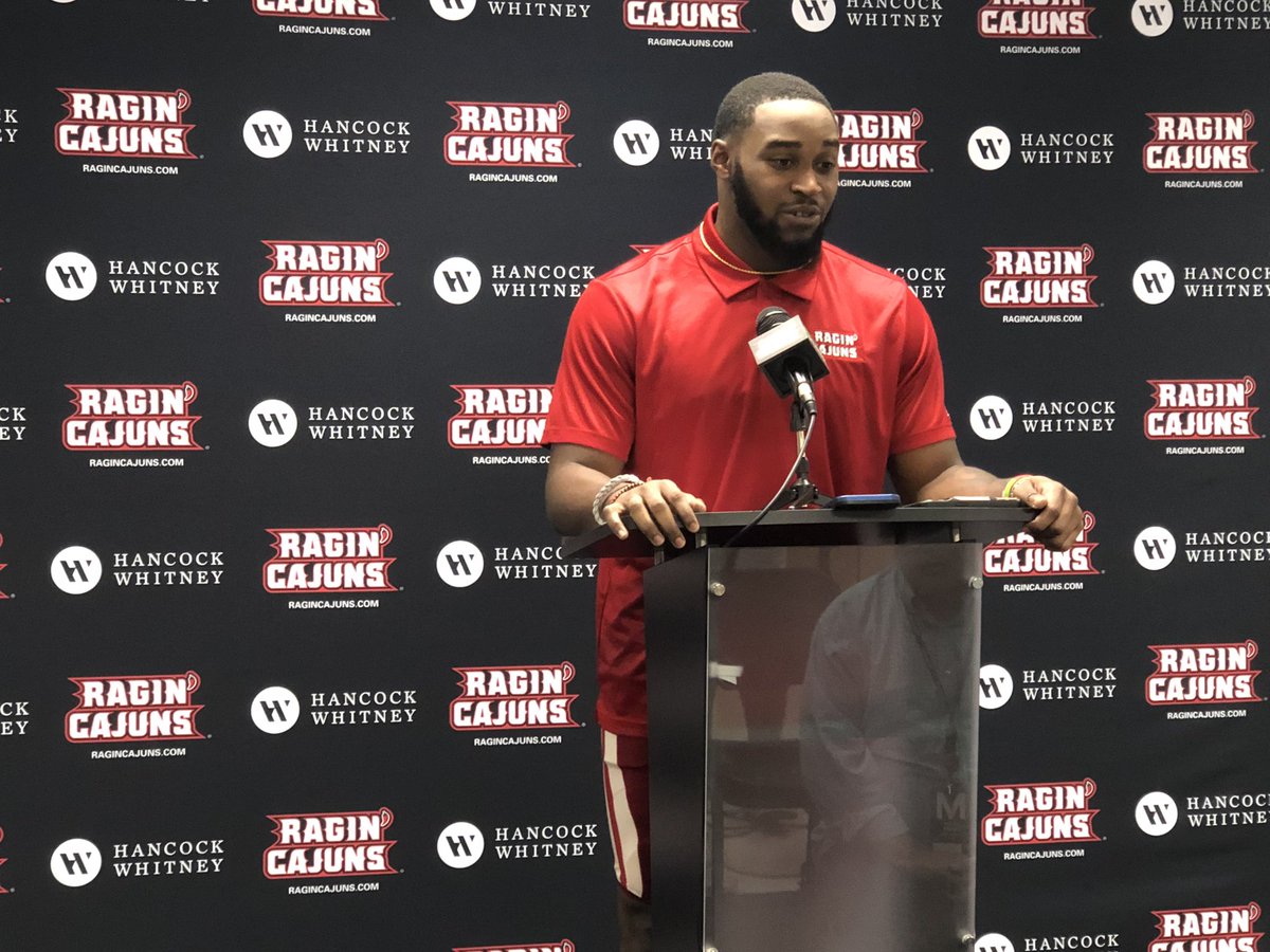 JFitzTV's tweet photo. #Cajuns LB Jasper Williams on win: “We stuck to our game planning and kept on executing”. #GeauxCajuns https://t.co/JbAGyXNYwL