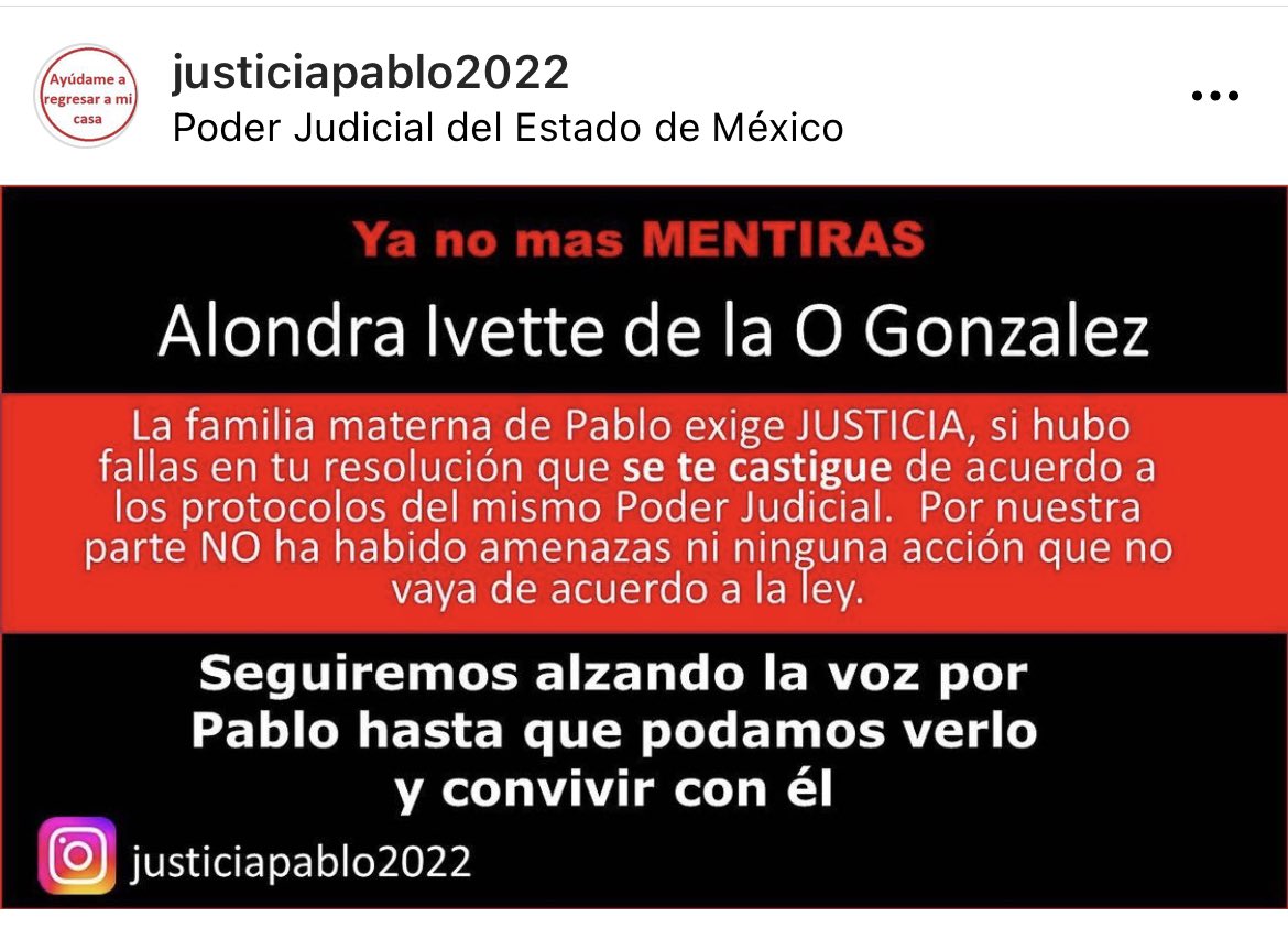 PalomaSanchz's tweet photo. @Legismex @MagdoSodi @PJEdomex Queremos ver a Pablo y saber q
esta bien. Esa es nuestras prioridad. Exigimos q se
pongan a trabajar en el Juzgado Quinto Familiar y dejen
de estar buscando excusas. #alondradelaorenuncia @PJEdomex @MagdoSodi @JusticiaPablo2 https://t.co/lV5KOw82vU