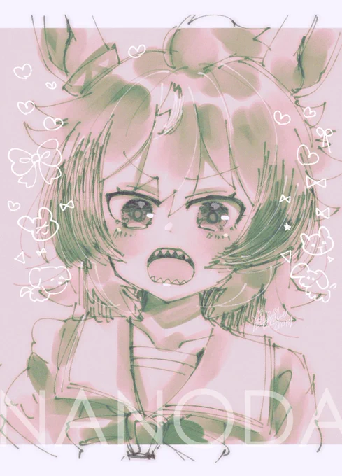 #実装するまで1日1ウインディちゃんなのだ<207日目/2022-9-11>*.ミミ(#ウマ娘プリティーダービー:#シンコウウインディ /落書き) 