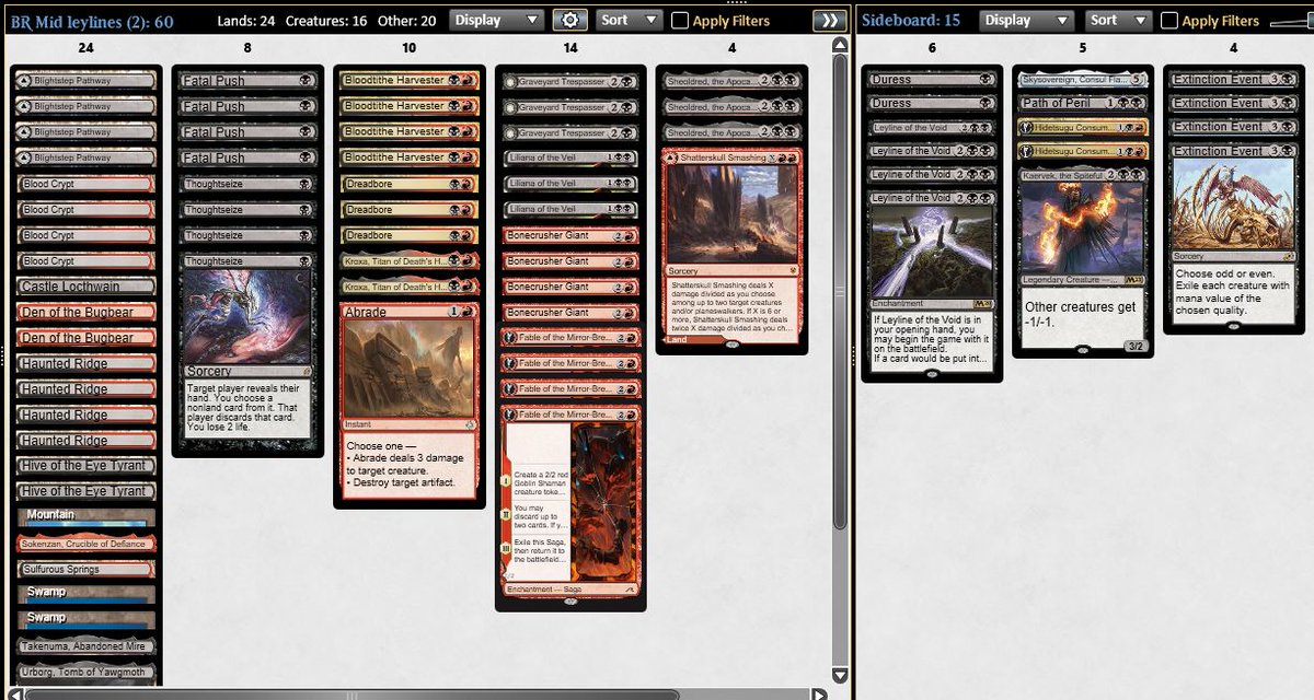 Zar0s1's tweet photo. Perfect 10-0 to win the Pioneer challenge. 🔥🏆🔥REVOLUTIONARY BR MID THAT BEATS MONO G?!?! @misplacedginger Also I think sheoldred is just better then kalitas  List is from @jaya_ballad Matchups below. @fireshoes https://t.co/Ys2om5ZbUM