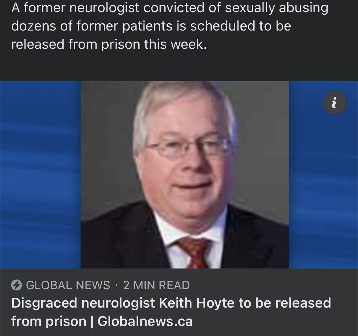 KentTheMountain's tweet photo. #breaking convicted rapist Keith hoyte a neurologist from #alberta is Being released on “good behaviour” thanks to canadas justice system another rapist is free, thank you #failedjusticesystem #justinfailure #canada https://t.co/Yvd99AXFFi