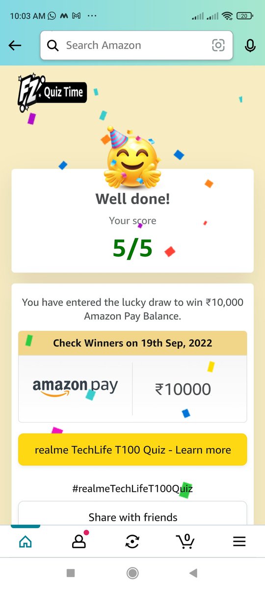loverboy_fawas's tweet image. I played this interesting Quiz on Amazon-Play games at Amazon FunZone  amazon.in/game/share/g1E…

@amazonIN, @realmeIndia, @realmeTechLife  #realmeTechLifeT100 #ListenInFullColour