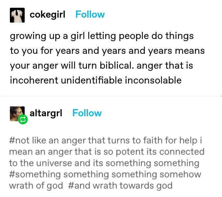 punkyinpink's tweet photo. First post is about The anger of being a girl?? More likely than you think https://t.co/dXnncsTYFJ