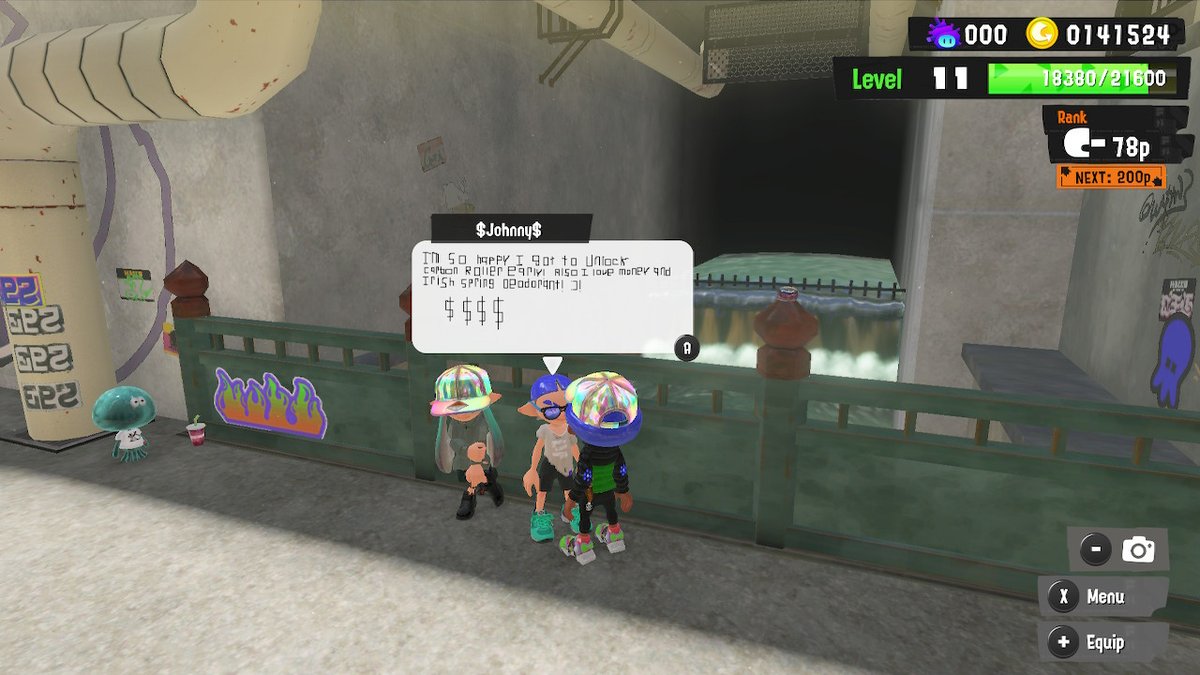 SuperPanda001's tweet photo. #PrayForJohnny #Splatoon3 #NintendoSwitch https://t.co/zK9IMfvu51