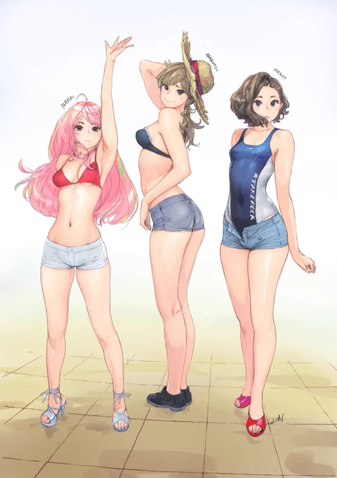 暑いのでビキニホットパンツ再掲。
#女主任・岸見栄子
#快感チェンジ 