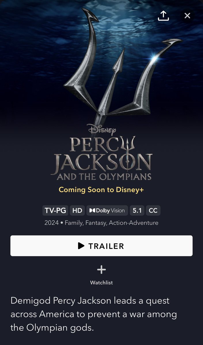 ohgreekgod's tweet photo. no u dont understand, if u told me three years ago that we will get a new percy jackson adaptation i would've never believed u.... now we got pjo series official accounts, perfect &amp; age-accurate castings, a show teaser with spectacular visuals, and a release year 🥹 who's crying https://t.co/FpZSGhZLDR