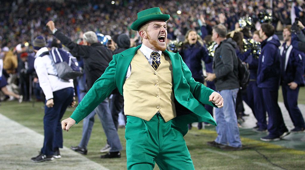 RedditCFB's tweet image. Many people don't know this, but according to lore, Notre Dame's Leprechaun mascot has the traditional Irish name of Owen.

Owen Two