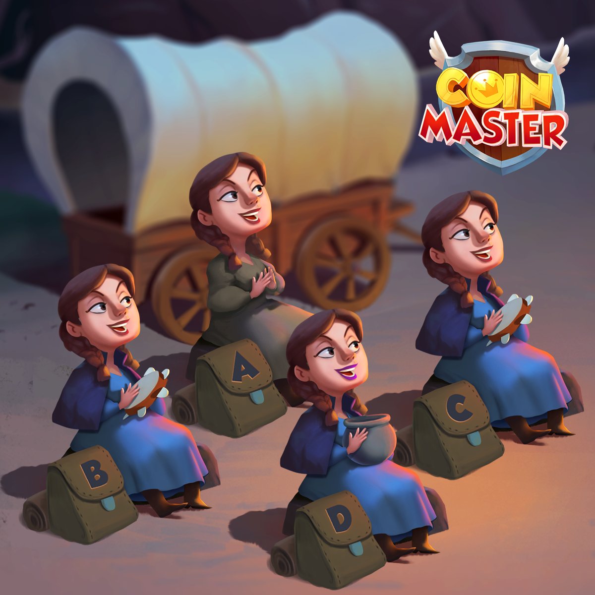 CoinMasterGame's tweet photo. Singing around the fire 🔥 sure is fun when 𝟕𝟎𝟎 𝐒𝐏𝐈𝐍𝐒 𝐚𝐫𝐞 𝐮𝐩 𝐟𝐨𝐫 𝐠𝐫𝐚𝐛𝐬! Tell us which two of these lovely ladies match for a chance to win them! 🤸‍♂️

Shake your way on in and PLAY NOW! 👉 https://t.co/CiiioMuf3i https://t.co/LsvG5Sf6Bg