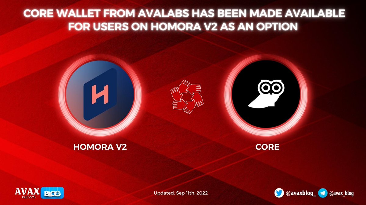 avaxblog_'s tweet photo. 🥳@coreapp Wallet from @avalabsofficial has been made available for users on @Alpha_HomoraV2 as an option

You can switch to it directly on their dapp:
👉https://t.co/51MpWlITjl

#AVAXBlog #AVAX $AVAX #HomoraV2 #Core https://t.co/2GhU00VykJ