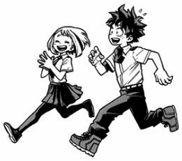 urfavtbhh's tweet photo. Ochako Uraraka and Izuku Midoriya from My Hero Academia relate to the tbh creature! https://t.co/HVe4Hex2S2