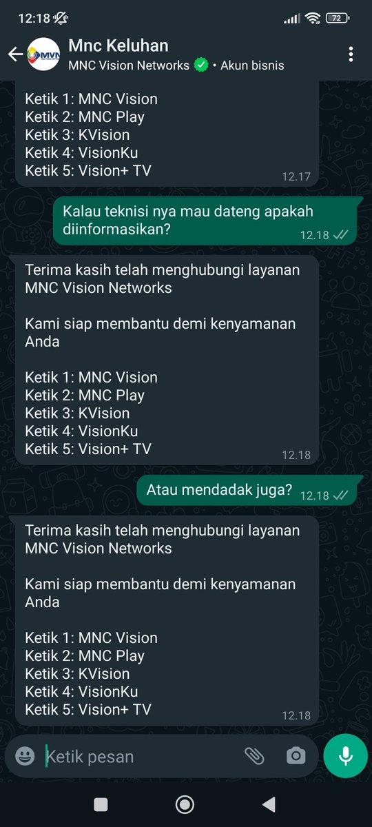sendyzw's tweet photo. @MNCPlayID costumer care MNC play emang gini ya? Belum selesai tanya udah diputus chatnya? https://t.co/emPkNf6qth