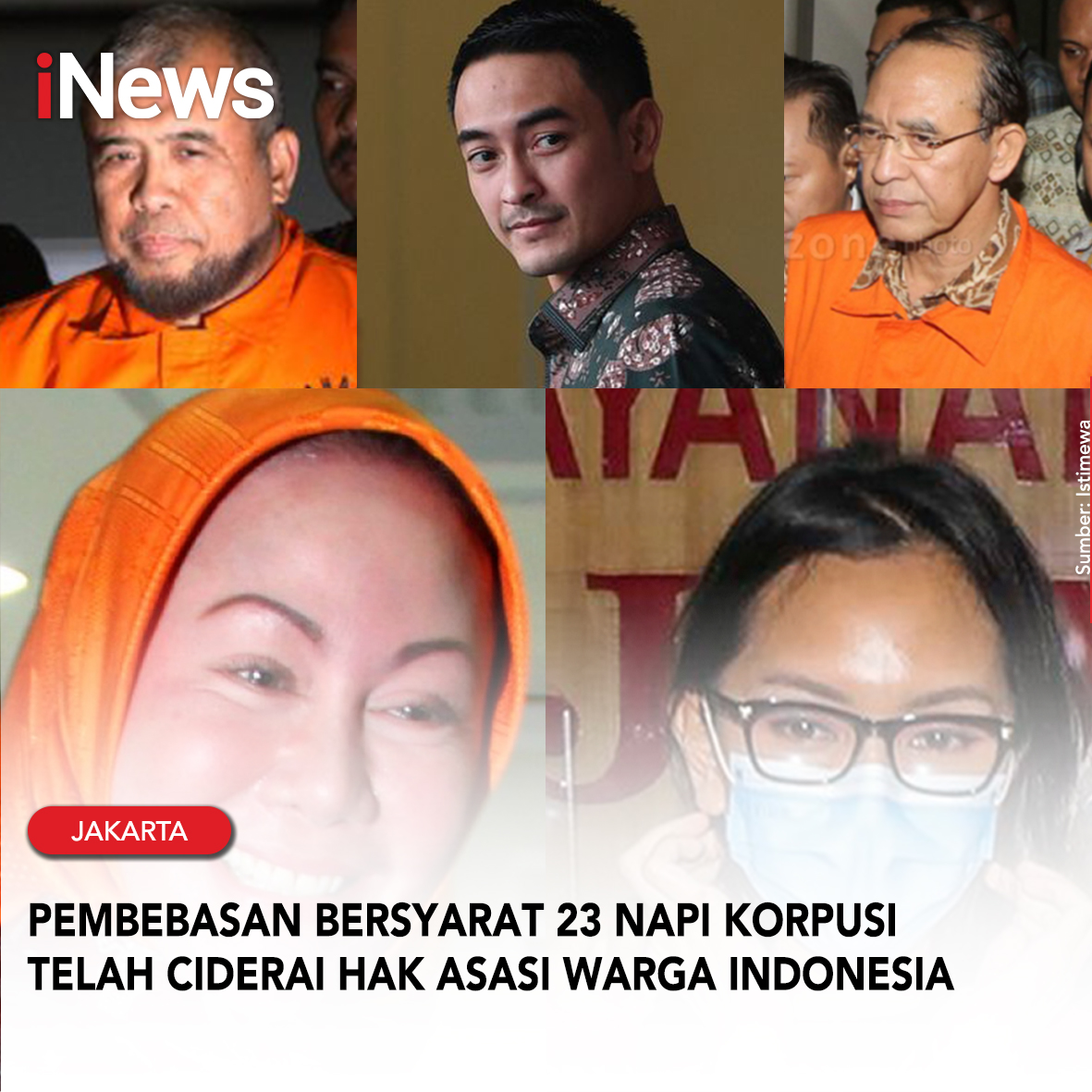 SeputariNews's tweet photo. Pembebasan Bersyarat 23 Napi Korpusi Ciderai Hak Asasi Warga Indonesia
https://t.co/o4K7W4C50y

#iNews #Korupsi #Pinangki #RatuAtut #ZumiZola #NapiBebas #Koruptor #Napi #Narapidana #NapiKoruptor #Bebas #BebasBersyarat #Penjara #ExtraOrdinaryCrime #Menkumham #Maling #UangRakyat https://t.co/ZjEn9JZfQm