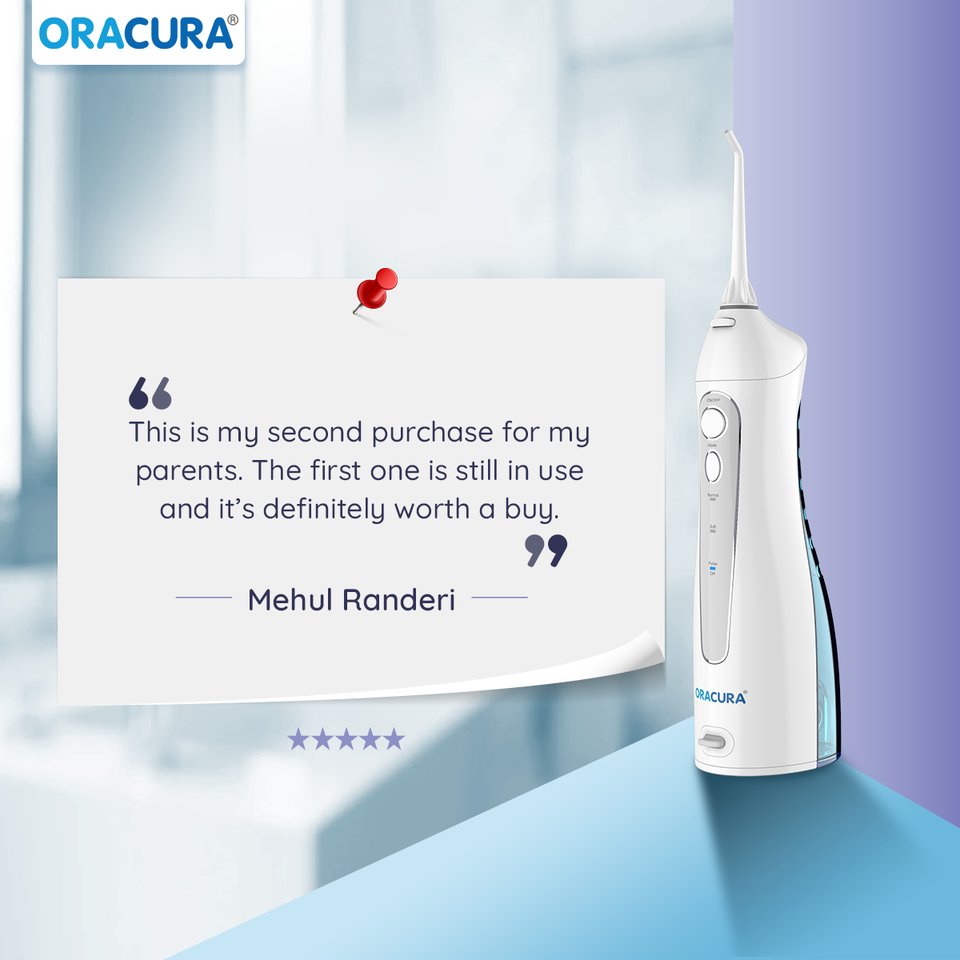 ORACURA's tweet image. Thank you for your honest review! We're glad that our oral care solution helped your parents to achieve better oral health. 

Shop the product: oracura.in/products/smart…

#ORACURA #flosser #flossing #waterflosser #happycustomer #customertestimonial #dentistsoforacura #dentists