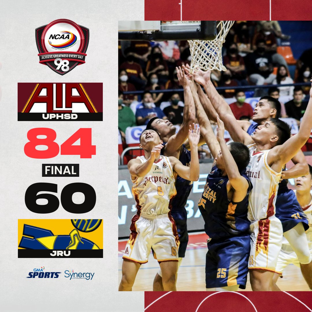 The UPHSD Altas with a big win over the JRU Heavy Bombers! #NCAASeason98 LIVE: youtube.com/ncaaphilippine…